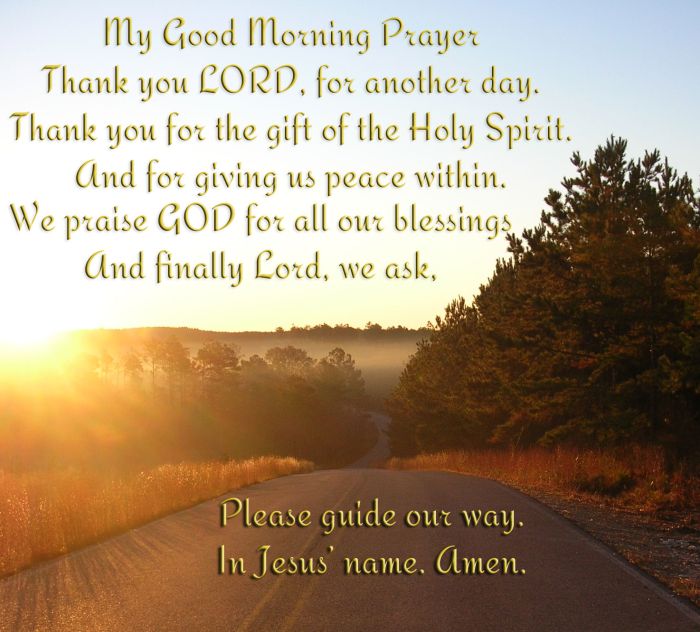prayer good morning message
