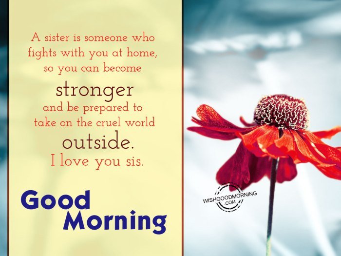 good morning message to sister terbaru