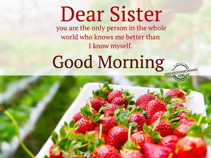good morning message to sister