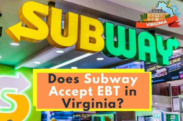 does subway accept ebt food stamps