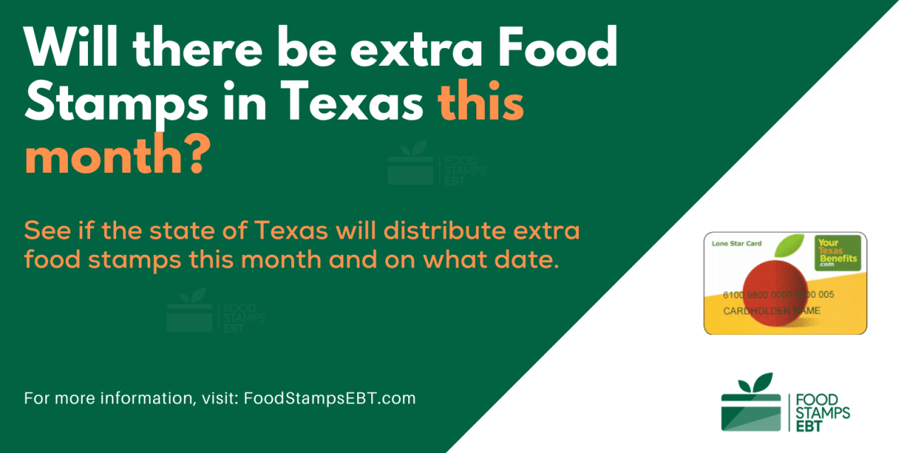are we getting extra food stamps this month in texas terbaru