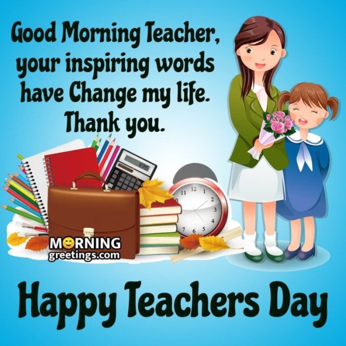 good morning messages for teachers terbaru