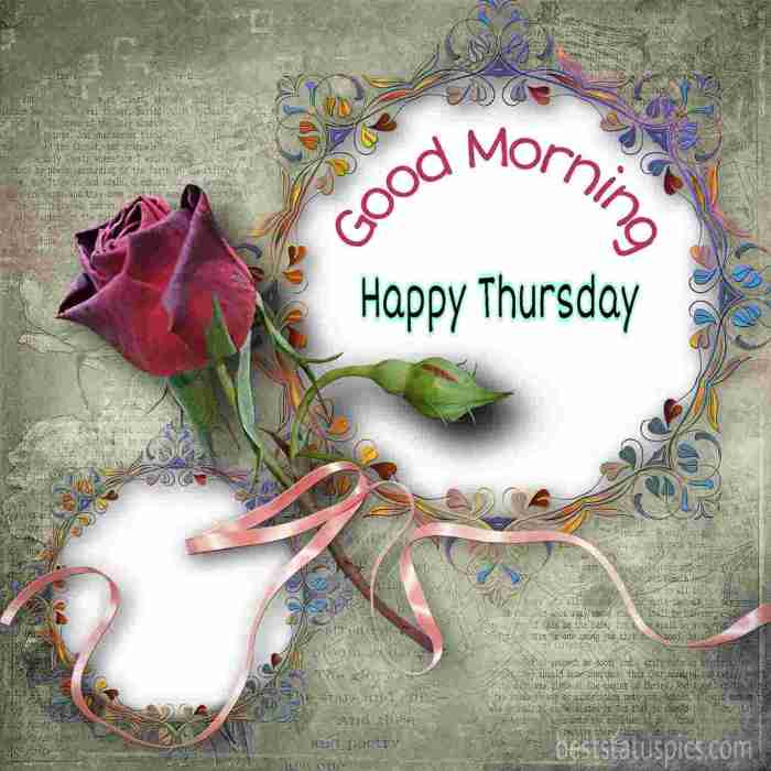 good morning thursday flowers images and messages