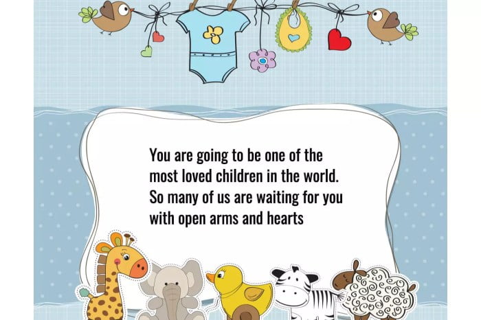 heartfelt baby shower card message
