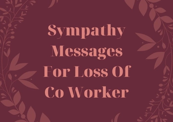 short condolence messages for a colleague