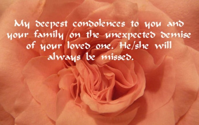sweet condolence messages