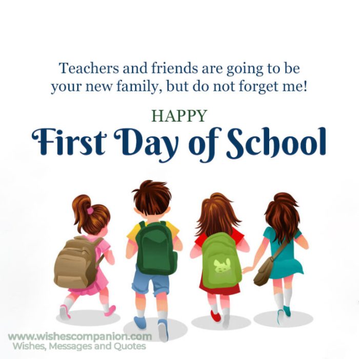 first day of school good wishes