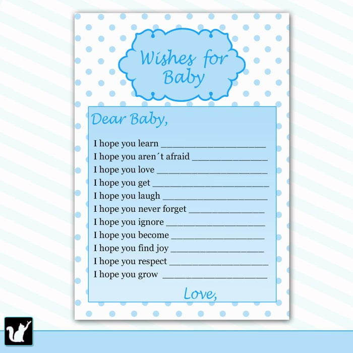 baby shower card message for boy