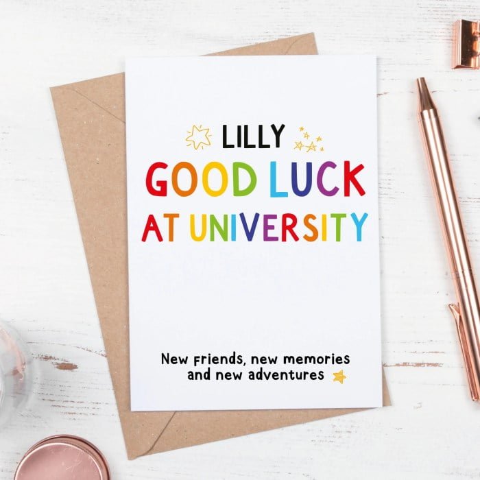 good luck wishes for first day of university