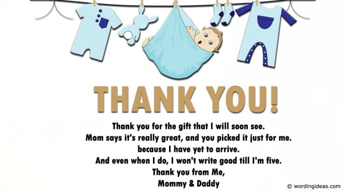 thank baby shower wording safari cards party sayings quotes jungle animal cute notes card birthday printable note 1st boy blue