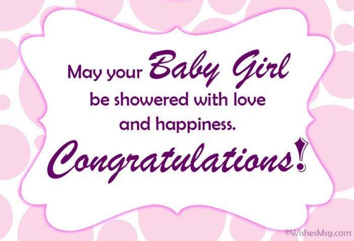 baby shower card message for my daughter terbaru