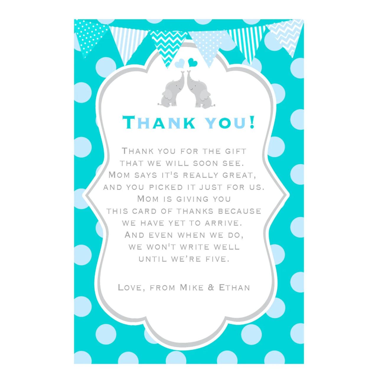 thank shower baby poems notes gift write invitation boy special invitations writing message cards card gifts wording beeshower party templates