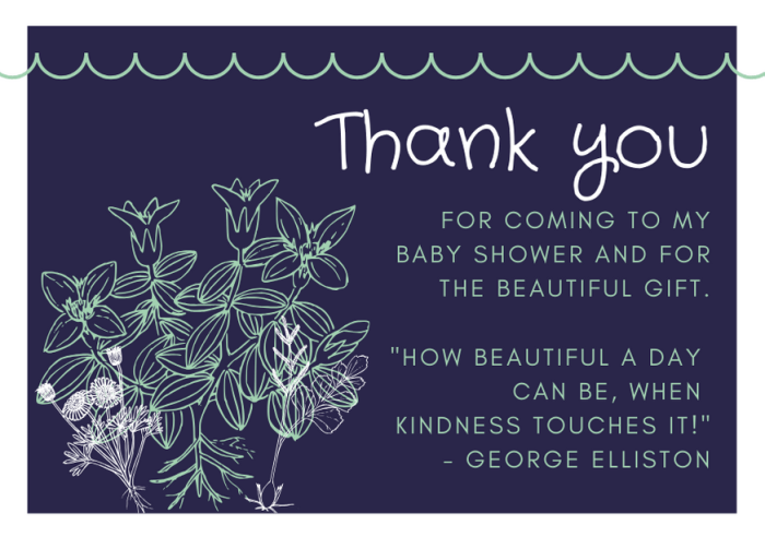 thank shower baby notes messages wording cards gifts samples friends throwing wordings family wonderful snydle such invitation bless god invitations