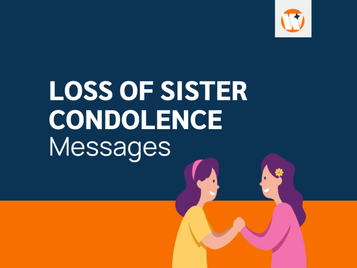 condolence messages for loss of sister
